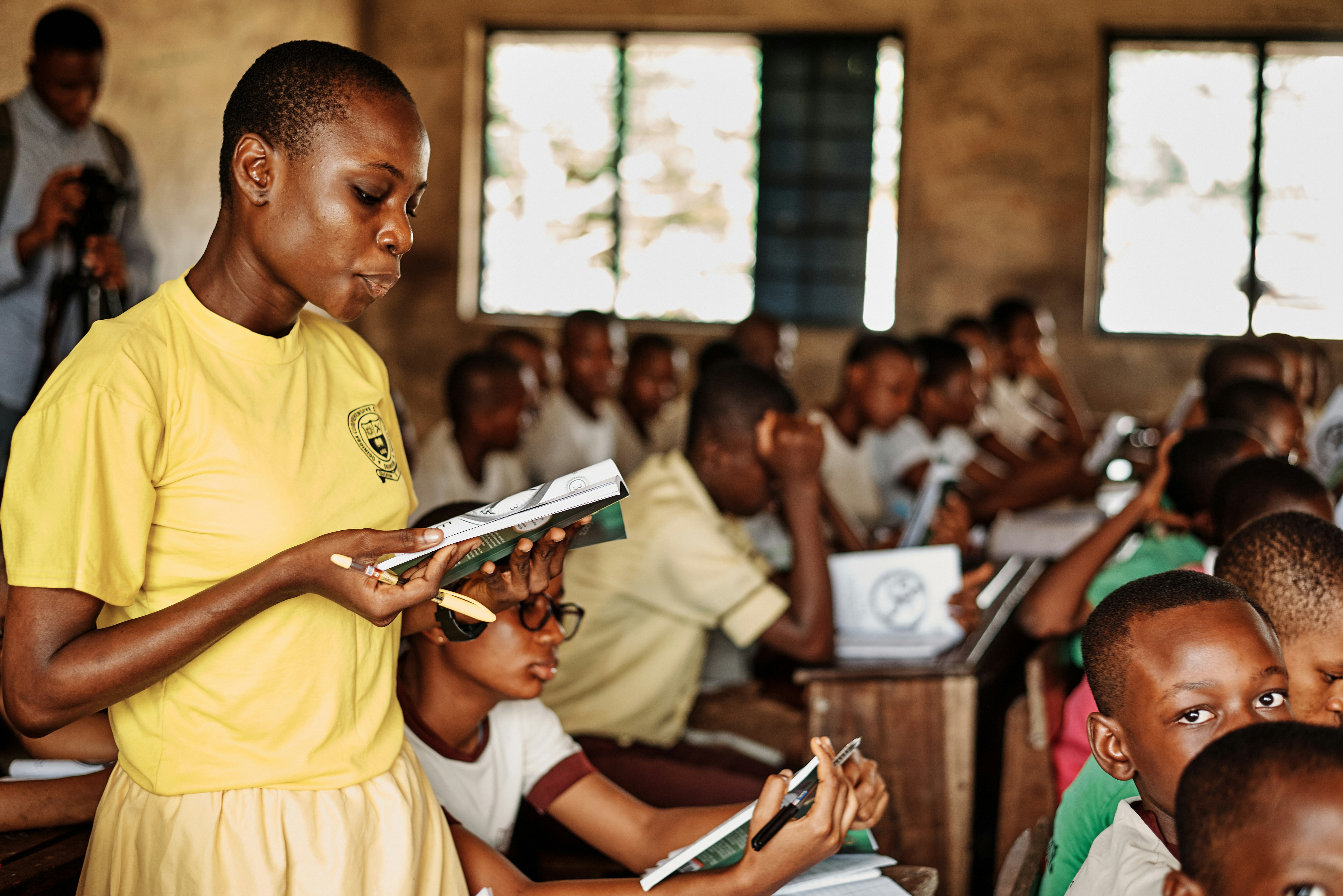 Children in an African community, full of life and energy.